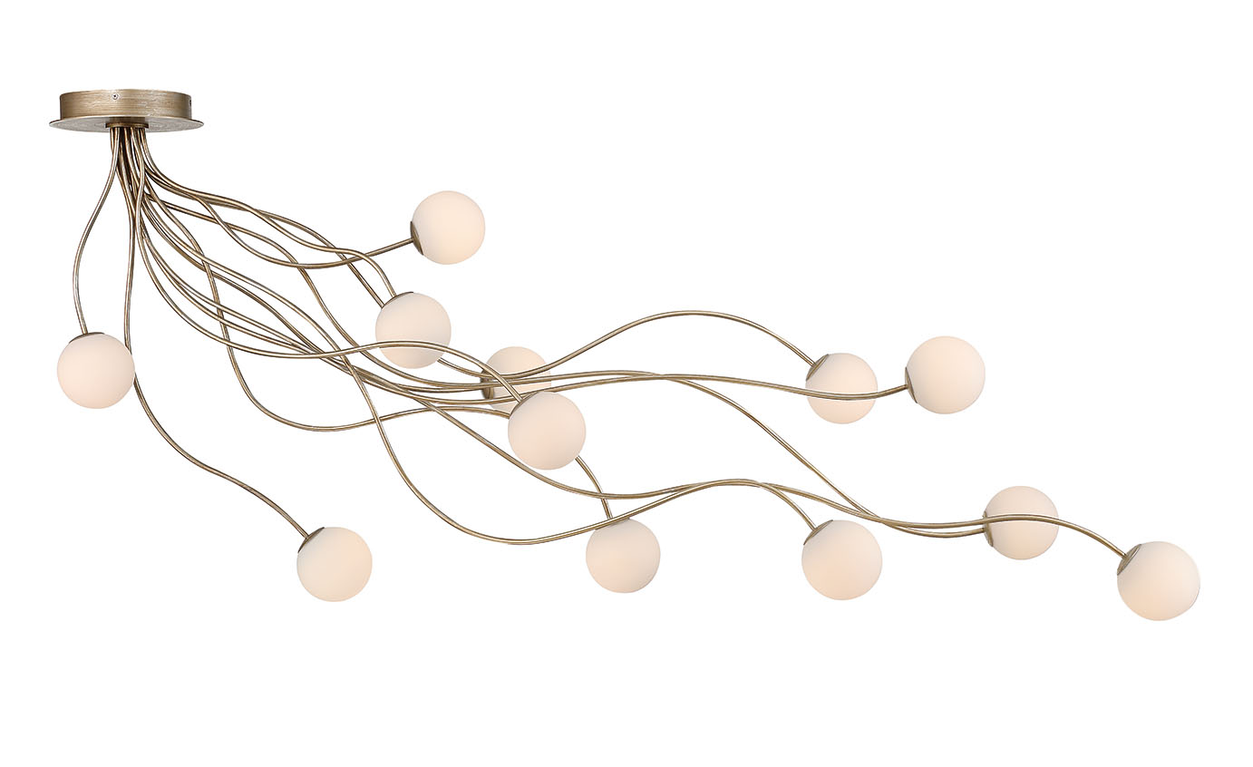 Athena | Semi-Flushmount|Antique Gold