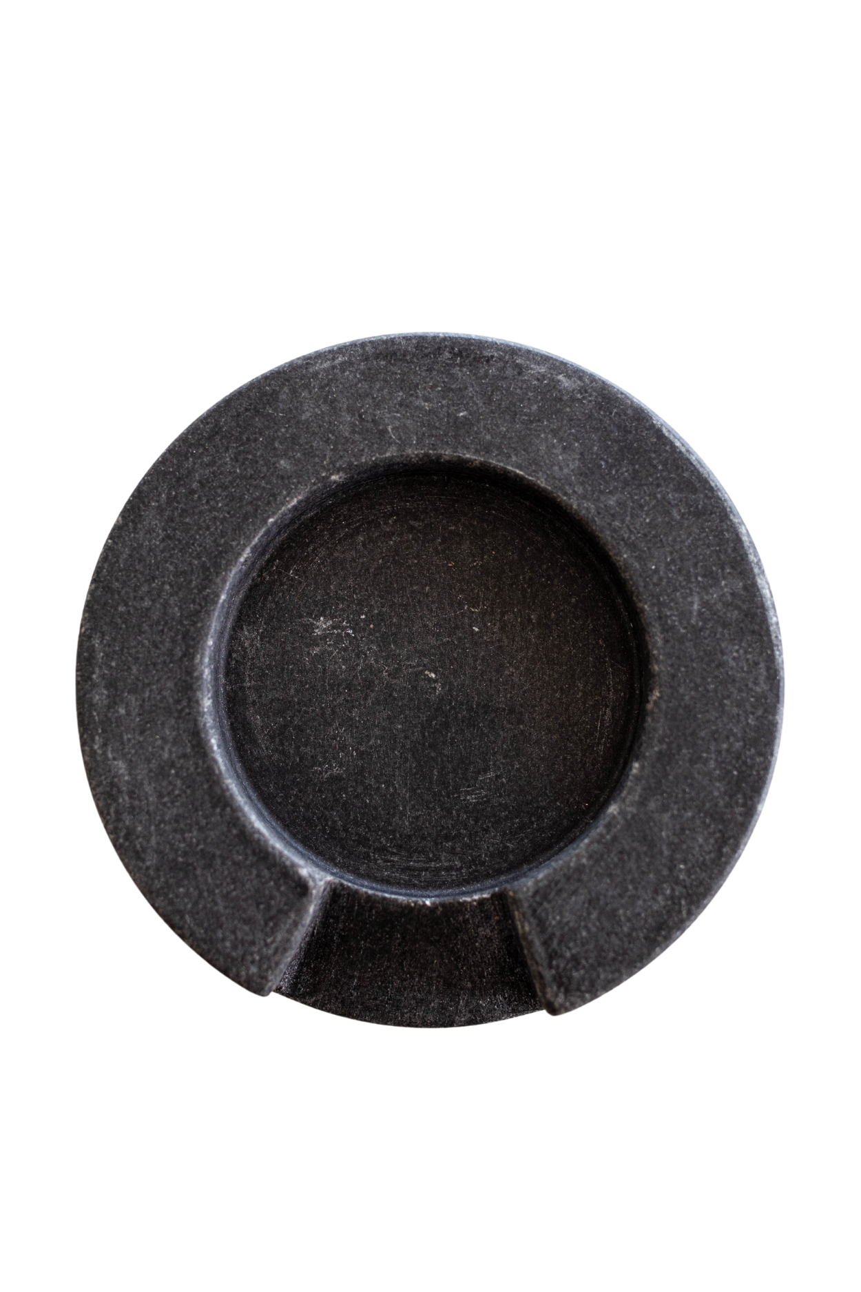 Charcoal Marble Round Spoon Rest