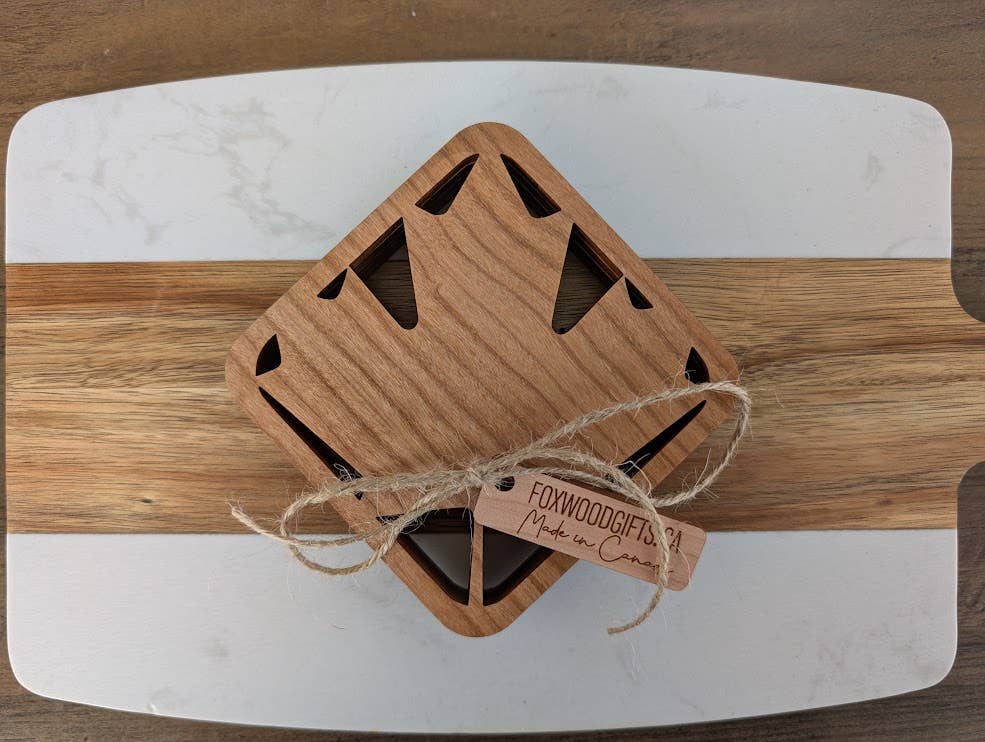 Foxwood Gifts Canada - Handmade Simple Maple Leaf Coaster (Set of 4) Made in Canada