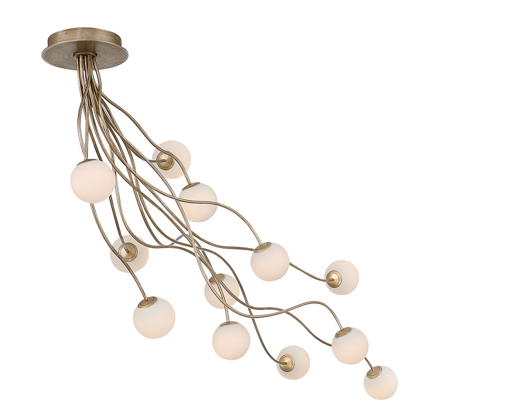 Athena | Semi-Flushmount|Antique Gold