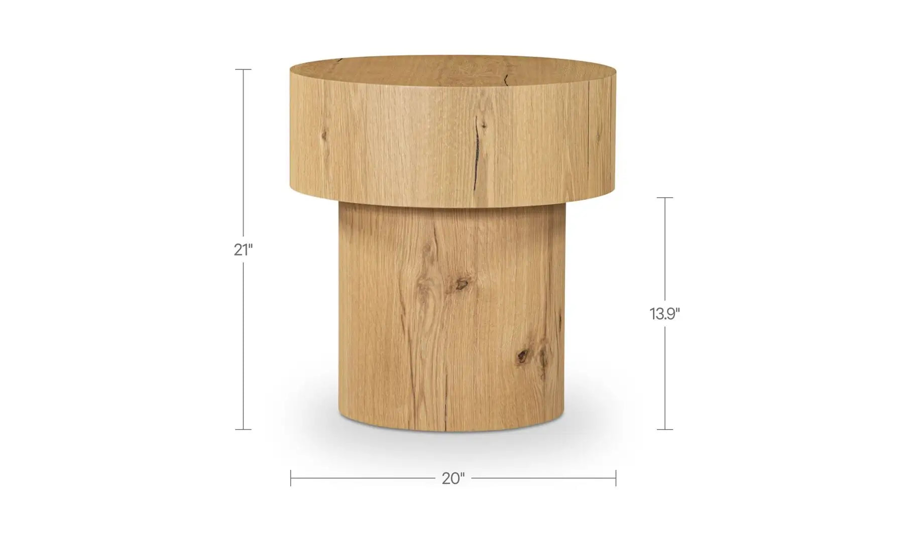 Corey Side Table Rustic Oak