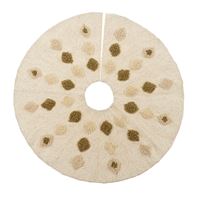 Pom Pom Embroidered Tree Skirt