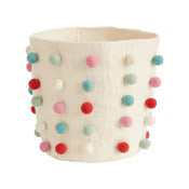 Felt Pom Pom Plant Cover