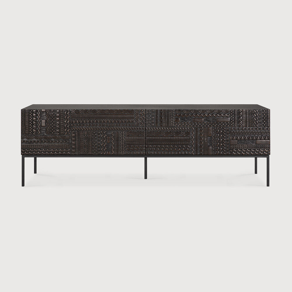 Ethnicraft | Tabwa TV Cupboard |1 Flip-down Door | 1 Drawer 63 x 17.5 x 20