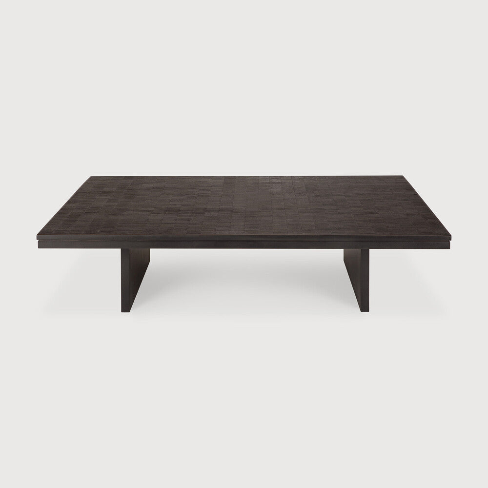Ethnicraft | Grooves Coffee Table 55 x 43.5 x 13.5