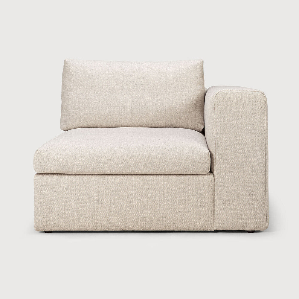 Ethnicraft | Mellow Modular Sofa | End Seater with L Arm 40.5 x 40.5 x 25