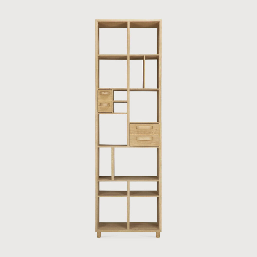 Ethnicraft | Pirouette Rack | 4 Drawers 23.5 x 12 x 78.5