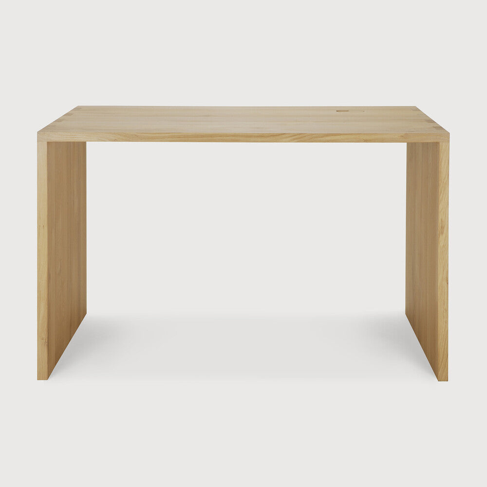 Ethnicraft | U Desk with Cable Management 55 x 27.5 x 30