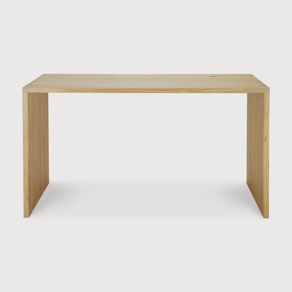 Ethnicraft | U Desk with Cable Management 63 x 31.5 x 30