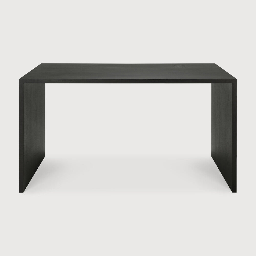 Ethnicraft | U Desk with Cable Management 55 x 27.5 x 30