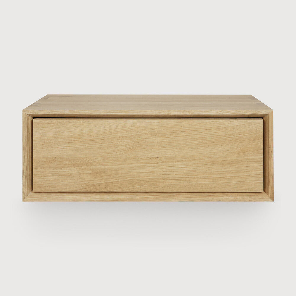 Ethnicraft | Nordic II Hanging Bedside Table | 1 Drawer 22.5 x 15.5 x 8.5