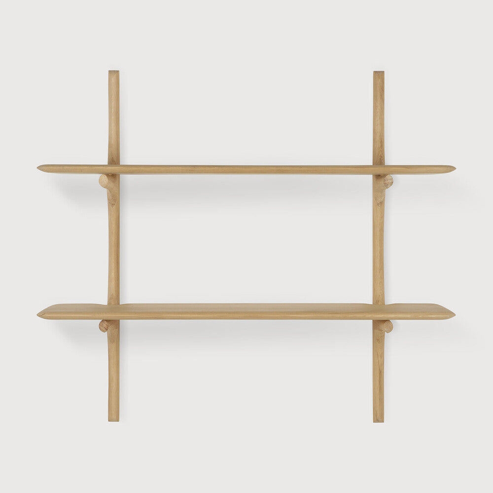 Ethnicraft | PI Wall Shelf | 2 Shelves 39.5 x 14 x 36