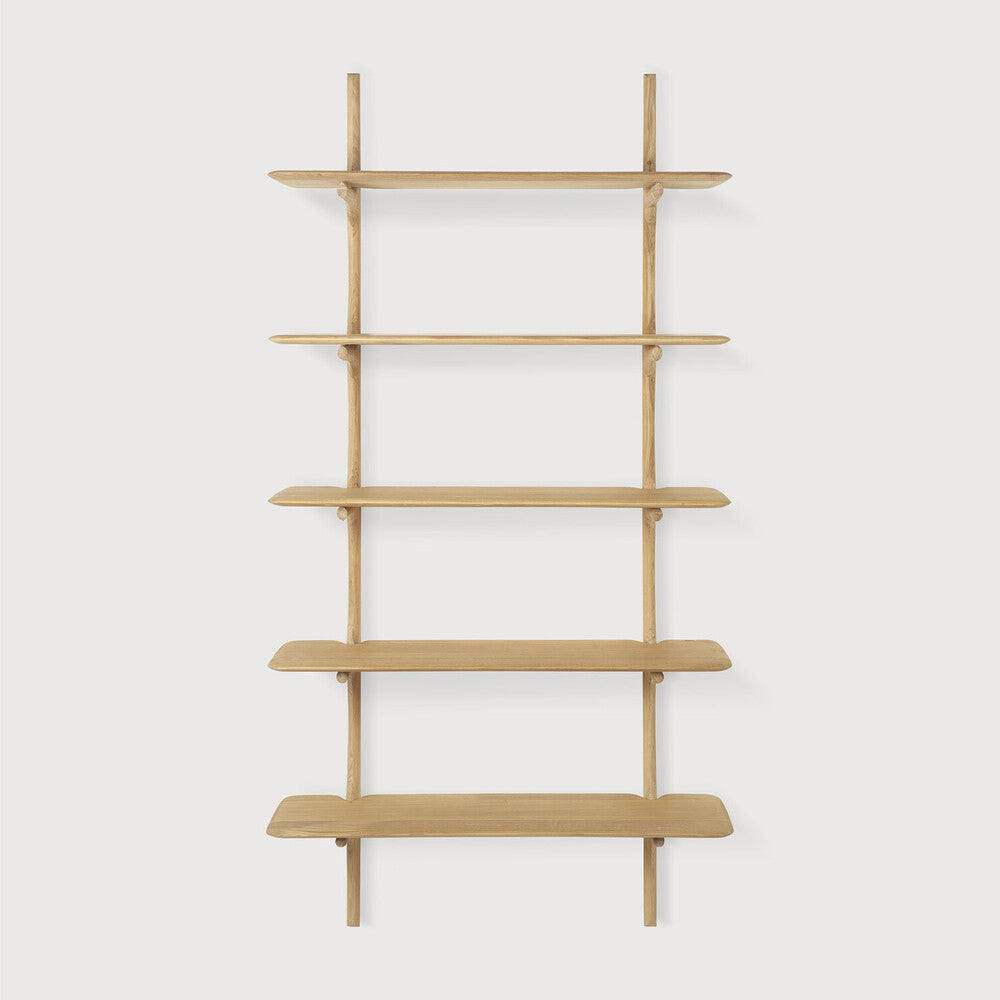 Ethnicraft | PI Wall Shelf | 5 Shelves 39.5 x 14 x 77