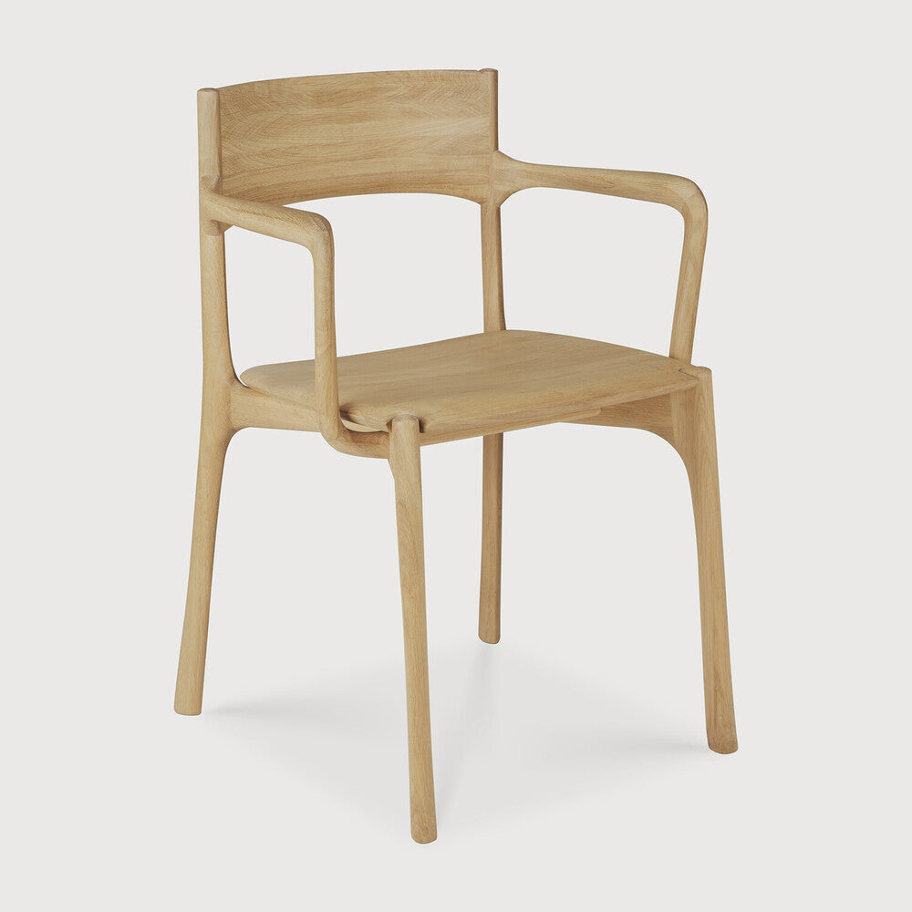 Ethnicraft | PI Dining Chair with Arms 21.5 x 21 x 31