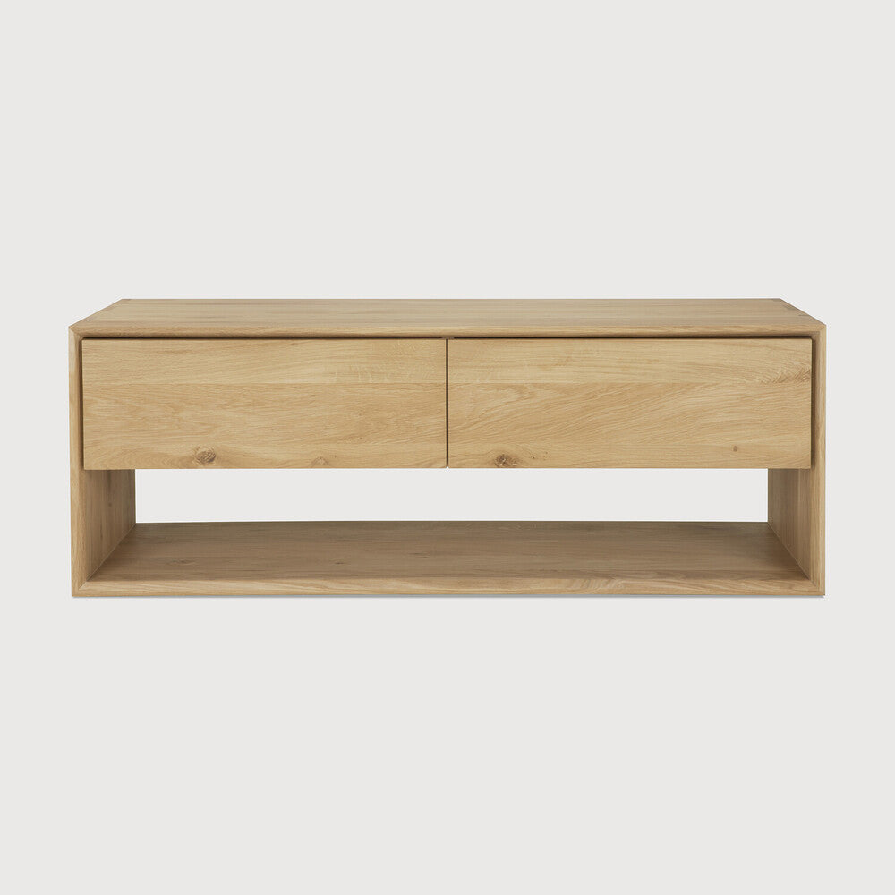Ethnicraft | Nordic TV Cupboard | 1 Flip-down Door | 1 Drawer 47 x 18 x 17.5