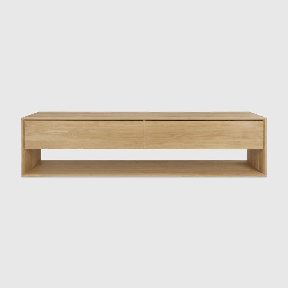 Ethnicraft | Nordic TV Cupboard | 1 Flip-down Door | 1 Drawer 71 x 18 x 17.5