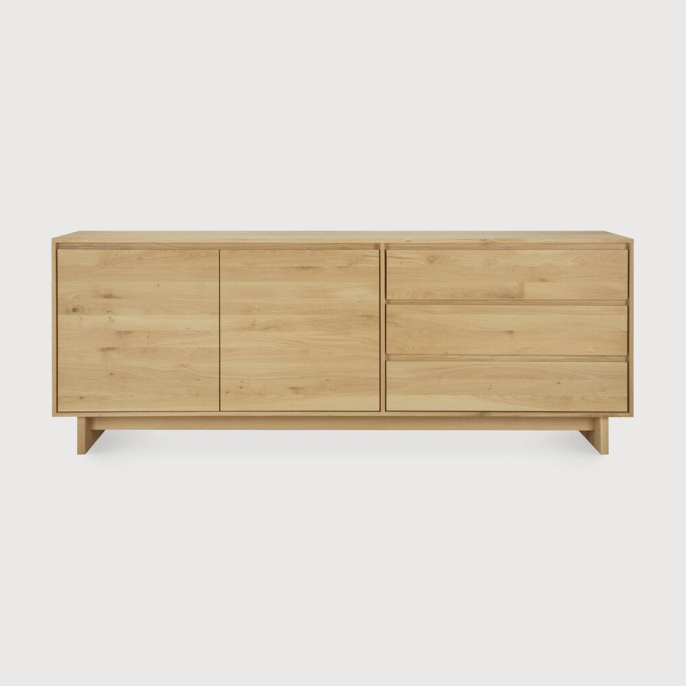 Ethnicraft | Wave Sideboard | 2 Doors | 3 Drawers 80.5 x 18 x 30.5