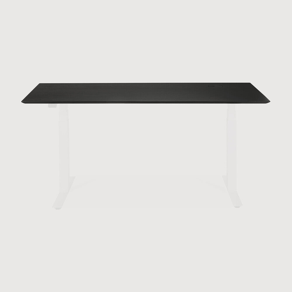 Ethnicraft | Bok Adjustable Desk Table Top with Cable Management 55 x 27.5 x 1