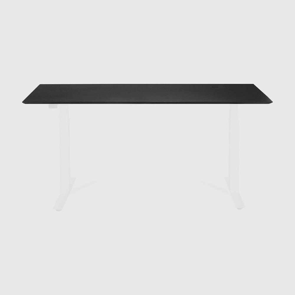 Ethnicraft | Bok Adjustable Desk Table Top with Cable Management 63 x 31.5 x 1