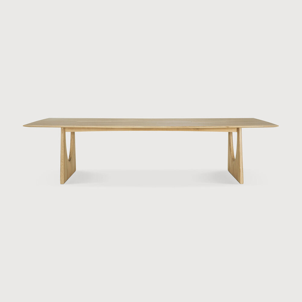 Ethnicraft | Geometric Meeting Table with Wire Management Moxes 123 x 55 x 30