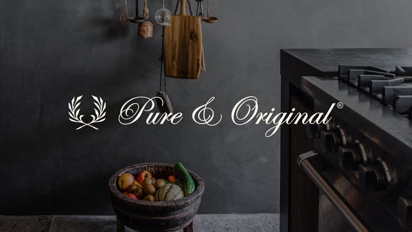 Painted Wall with 'Pure & Original' logo on a dark background