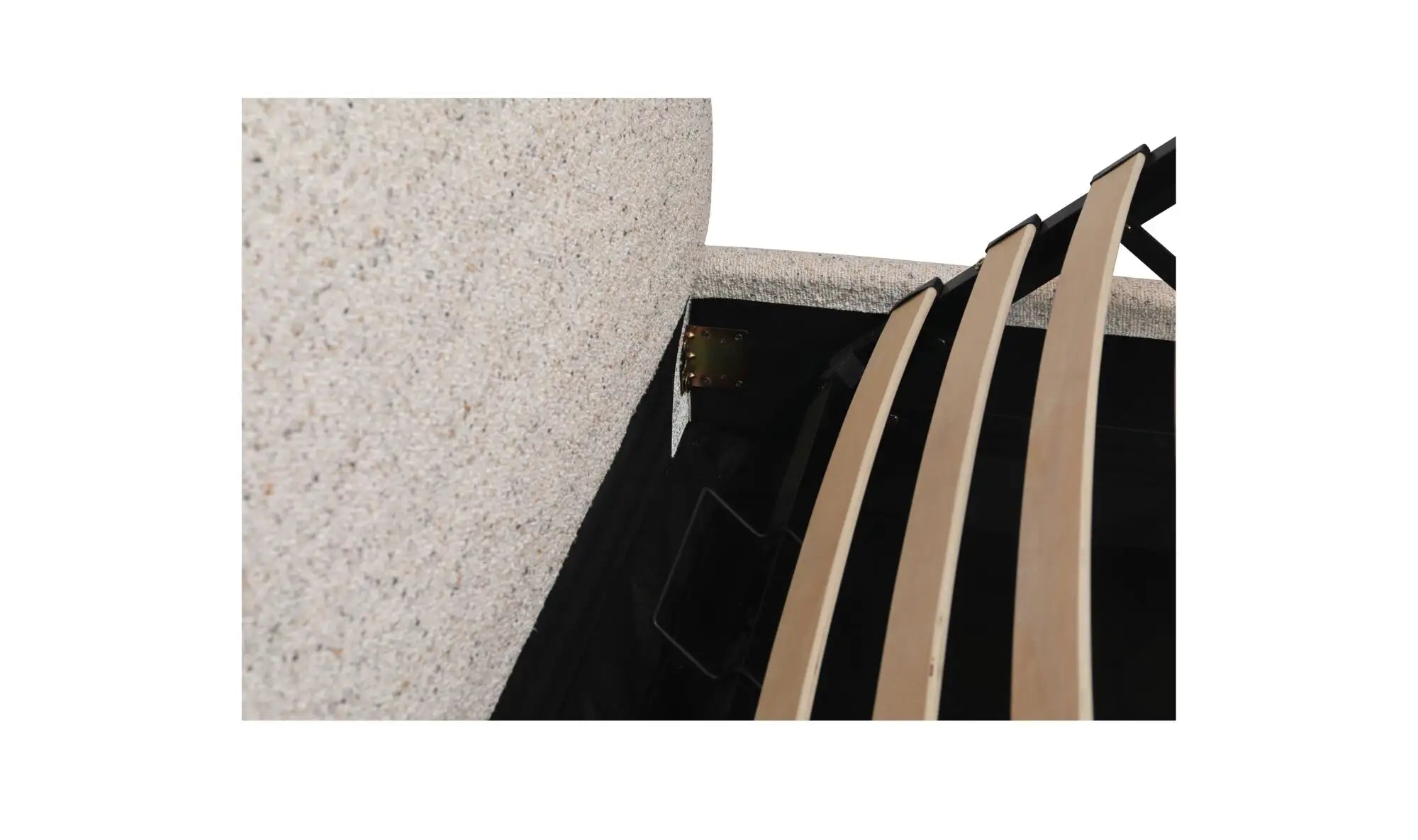 Beau Speckled Light Grey Storage Bed