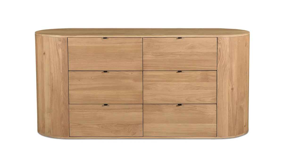 Theo Oak 6-Drawer Dresser |Natural